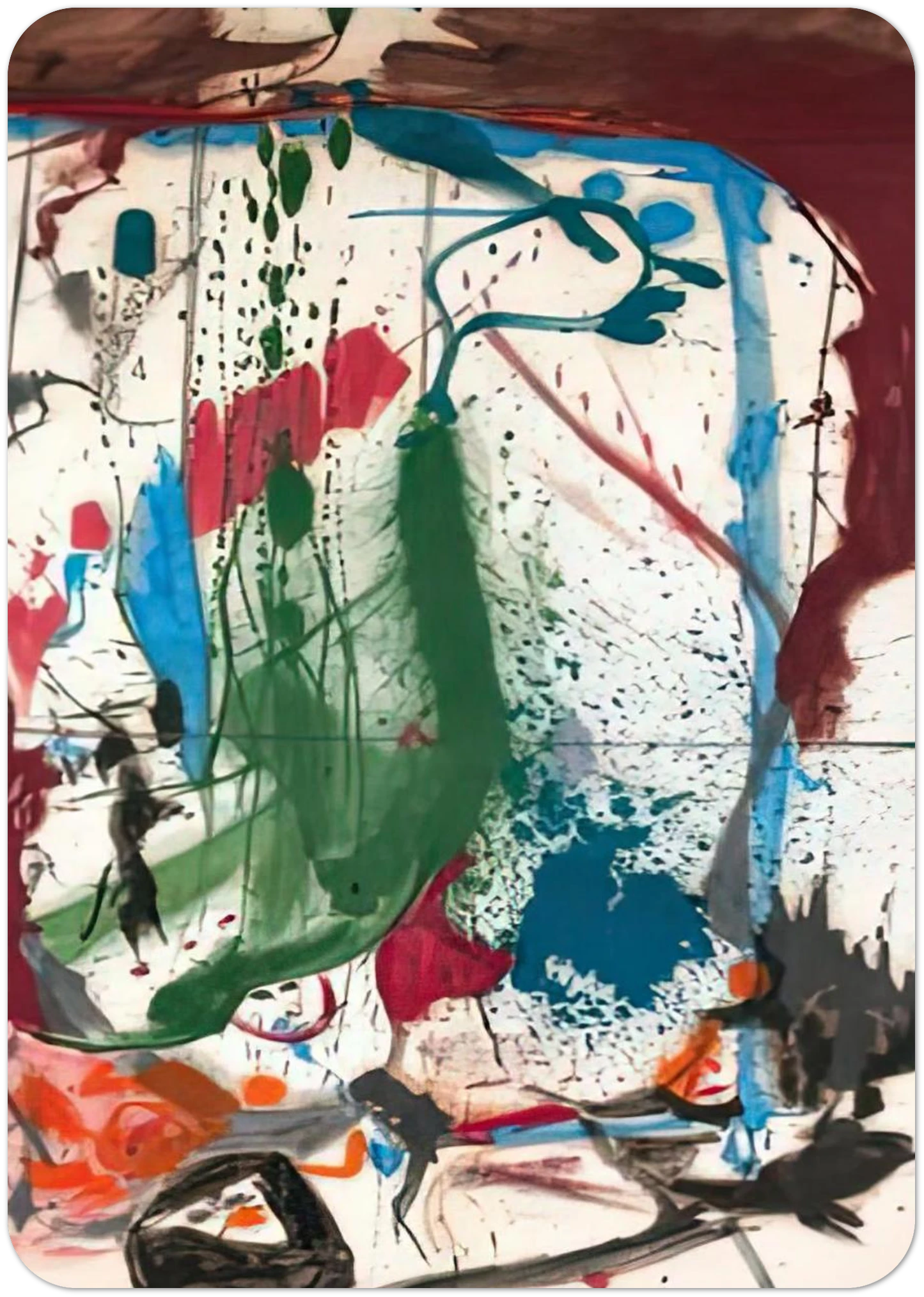 Las Mayas, 1958- By Helen Frankenthaler Pack of 10 Post Cards | Helen Frankenthaler Post Cards | A6 (10.5 x 14.8 cm) - 4.1 x 5.8 inches