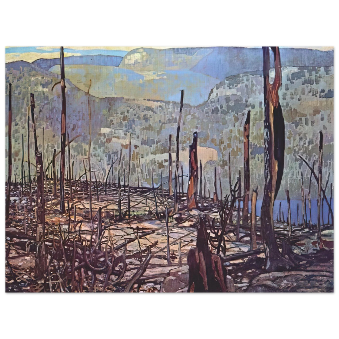 Frank Johnston - Fire Swept Algoma - 1920 Fine Art Poster - Default Title