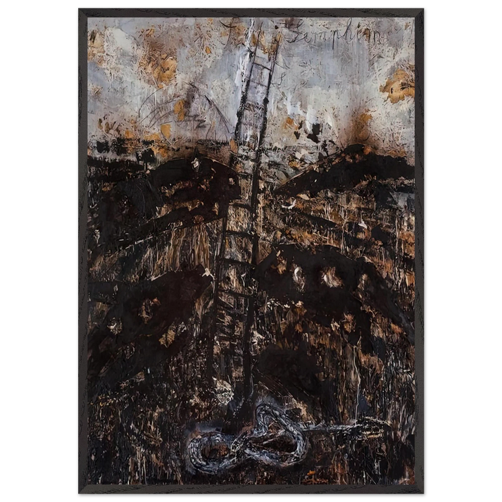 SERAPHIM 1984 - Anselm Kiefer 70x100 cm / 28x40 inches Framed Art Print – Black Wooden Frame