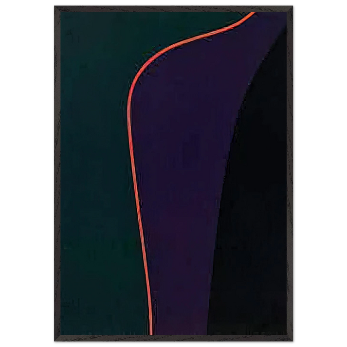 Untitled April 30 - 1977 - Lorser Feitelson 70x100 cm / 28x40 inches Framed Art Print – Black Wooden Frame
