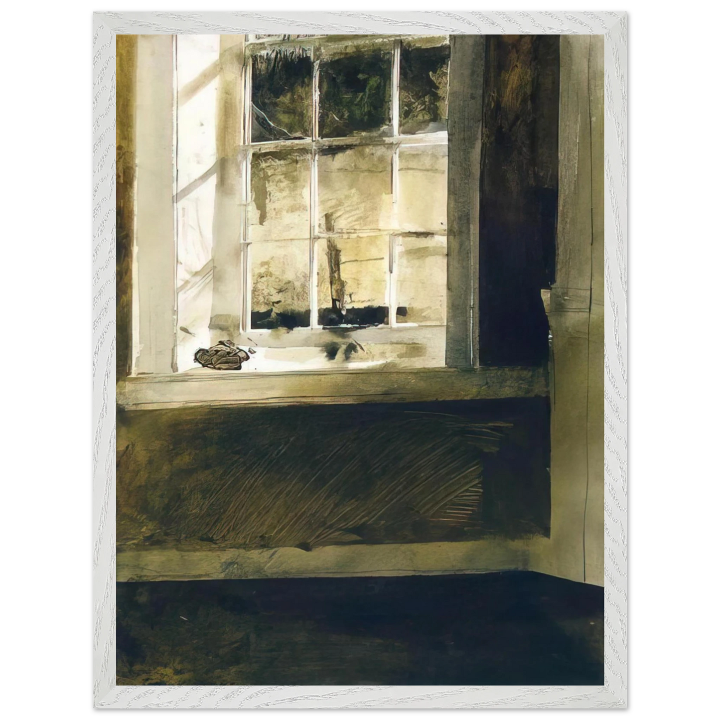 Andrew Wyeth - GROUNDHOG DAY 4 Wall Art - 60x80 cm / 24x32 inches - Premium Wooden Framed Poster With Fine Art Paper - Black frame