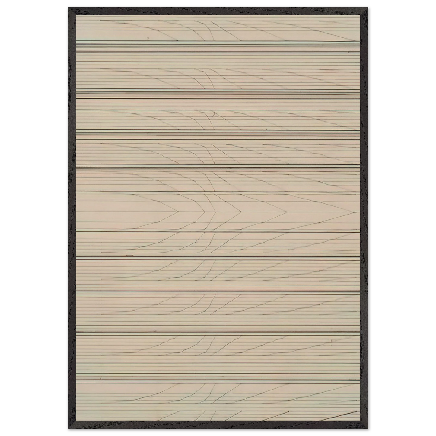 Untitled - 1970 N17 - Nasreen Mohamedi 70x100 cm / 28x40 inches Framed Art Print – Black Wooden Frame