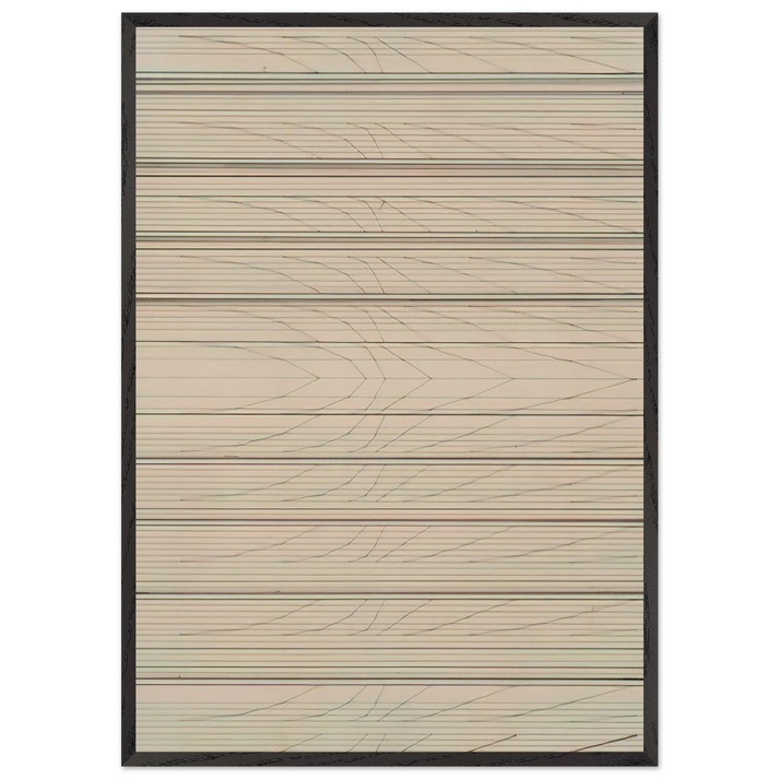 Untitled - 1970 N17 - Nasreen Mohamedi 70x100 cm / 28x40 inches Framed Art Print – Black Wooden Frame