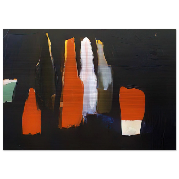 Bouteilles - Art Informel - Nicolas de Stael Brushed Aluminum Print - 70x100 cm / 28x40 inches | Nicolas de Stael Aluminum Print | Nicolas de Stael Prints