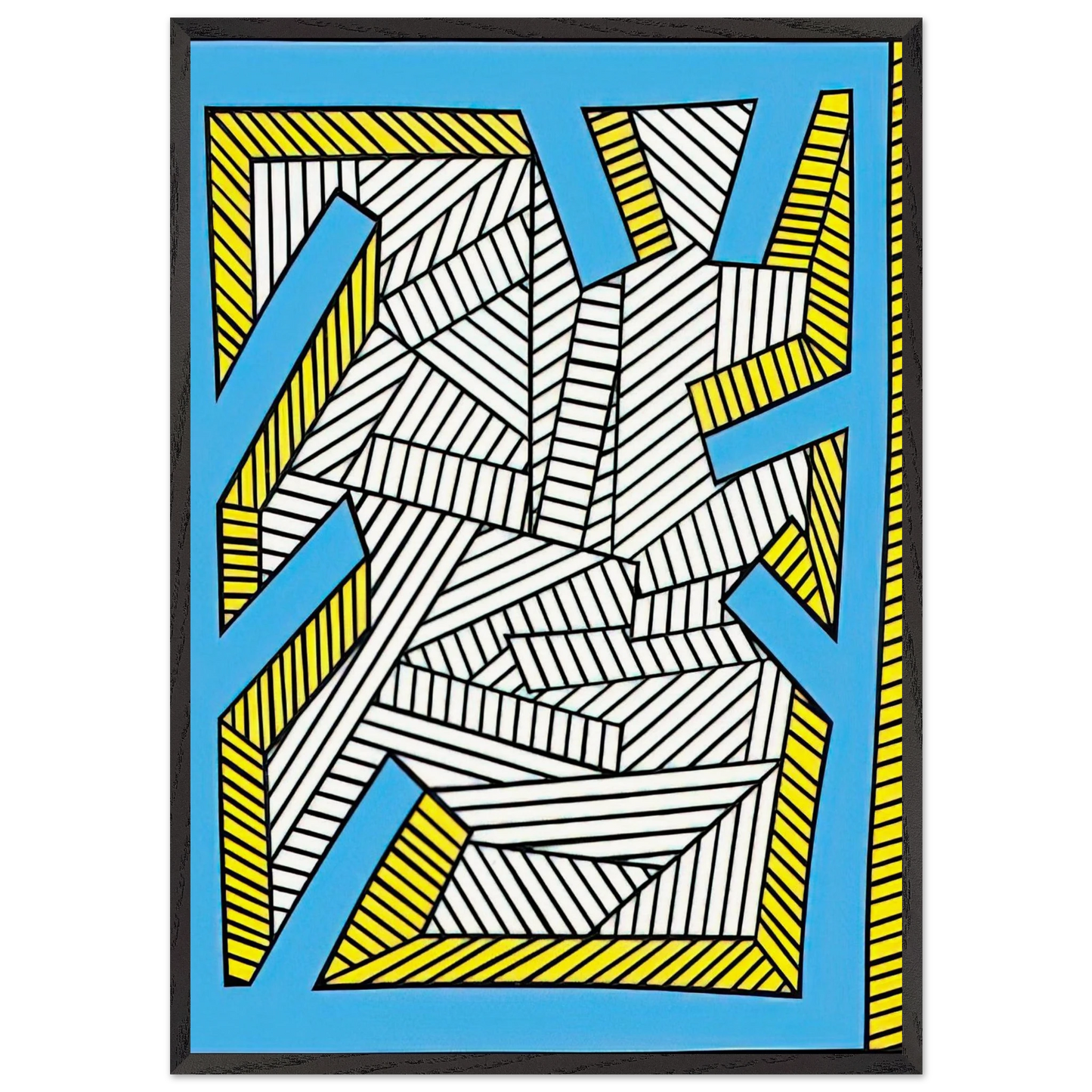 Pumpkin - 1998 - Nicholas Krushenick Framed Art Print – Black Wooden Frame - Default Title - -Framed Art Print