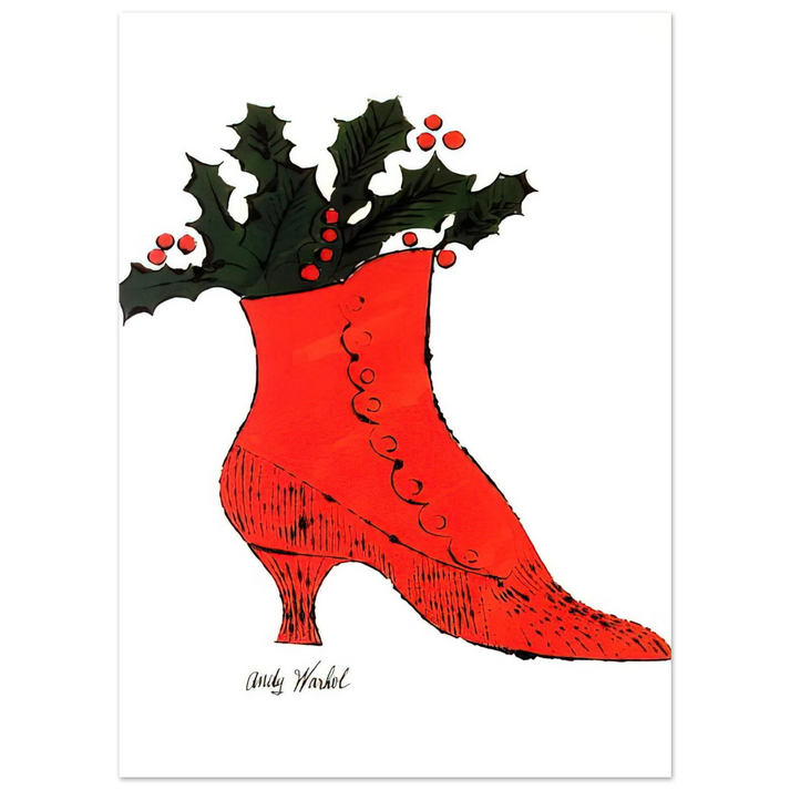 Andy Warhol - Untitled red Boot Wit Holly Fine Art Poster