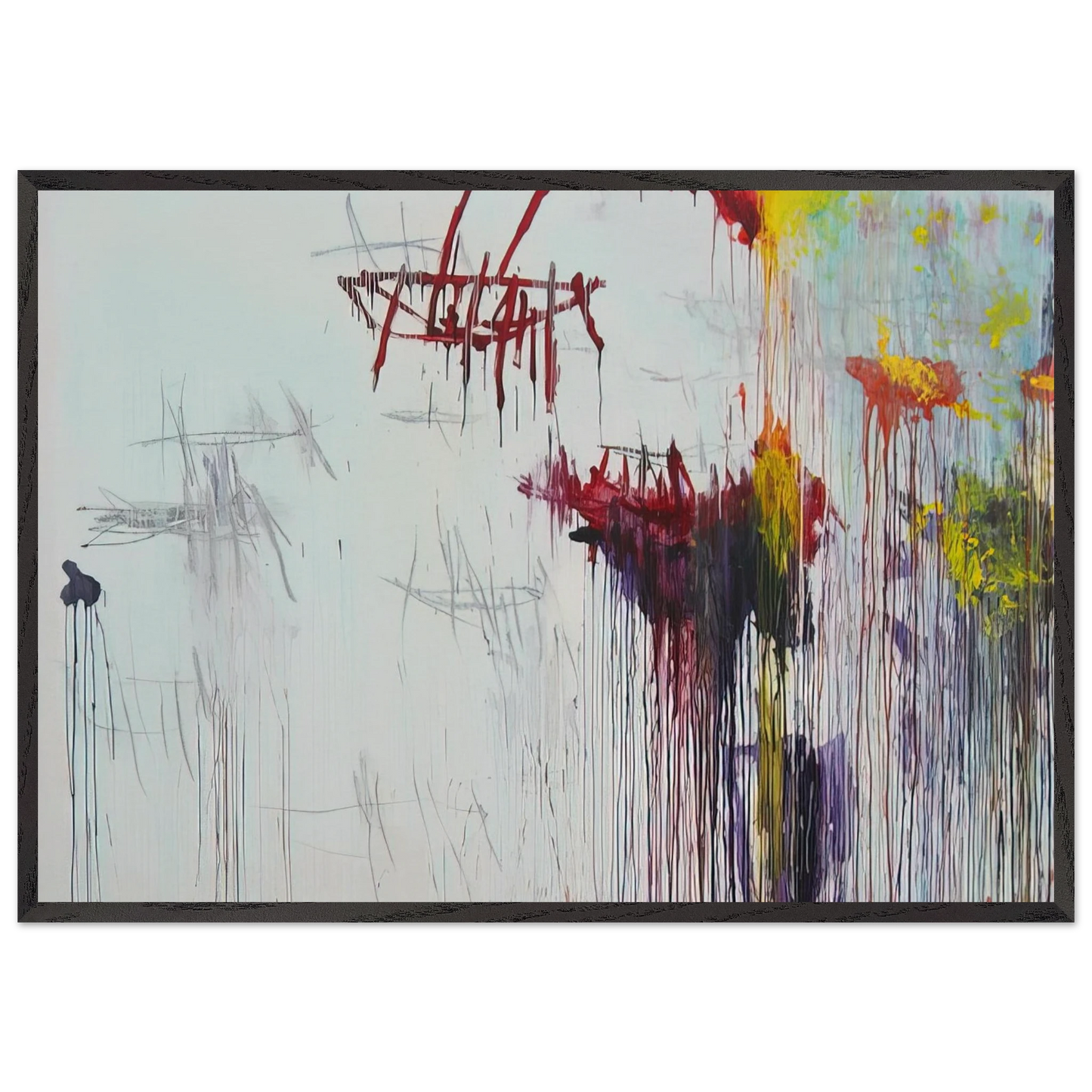 Lepanto Part VI - Cy Twombly Framed Art Print – Black Wooden Frame - Default Title - -Framed Art Print