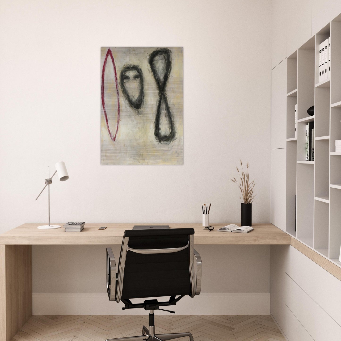 TRIPLE FORM 1982 - Susan Rothenberg Brushed Aluminum Print - 70x100 cm / 28x40 inches | Susan Rothenberg Aluminum Print | Susan Rothenberg Prints