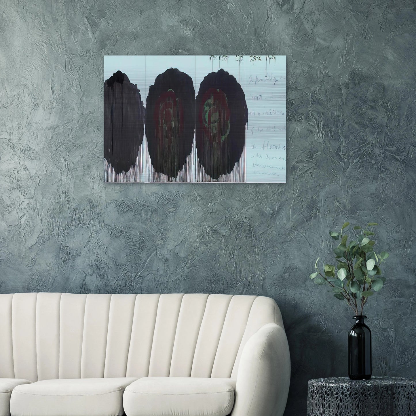 The Rose V - Cy Twombly Brushed Aluminum Print - 70x100 cm / 28x40 inches | Cy Twombly Aluminum Print | Cy Twombly Prints