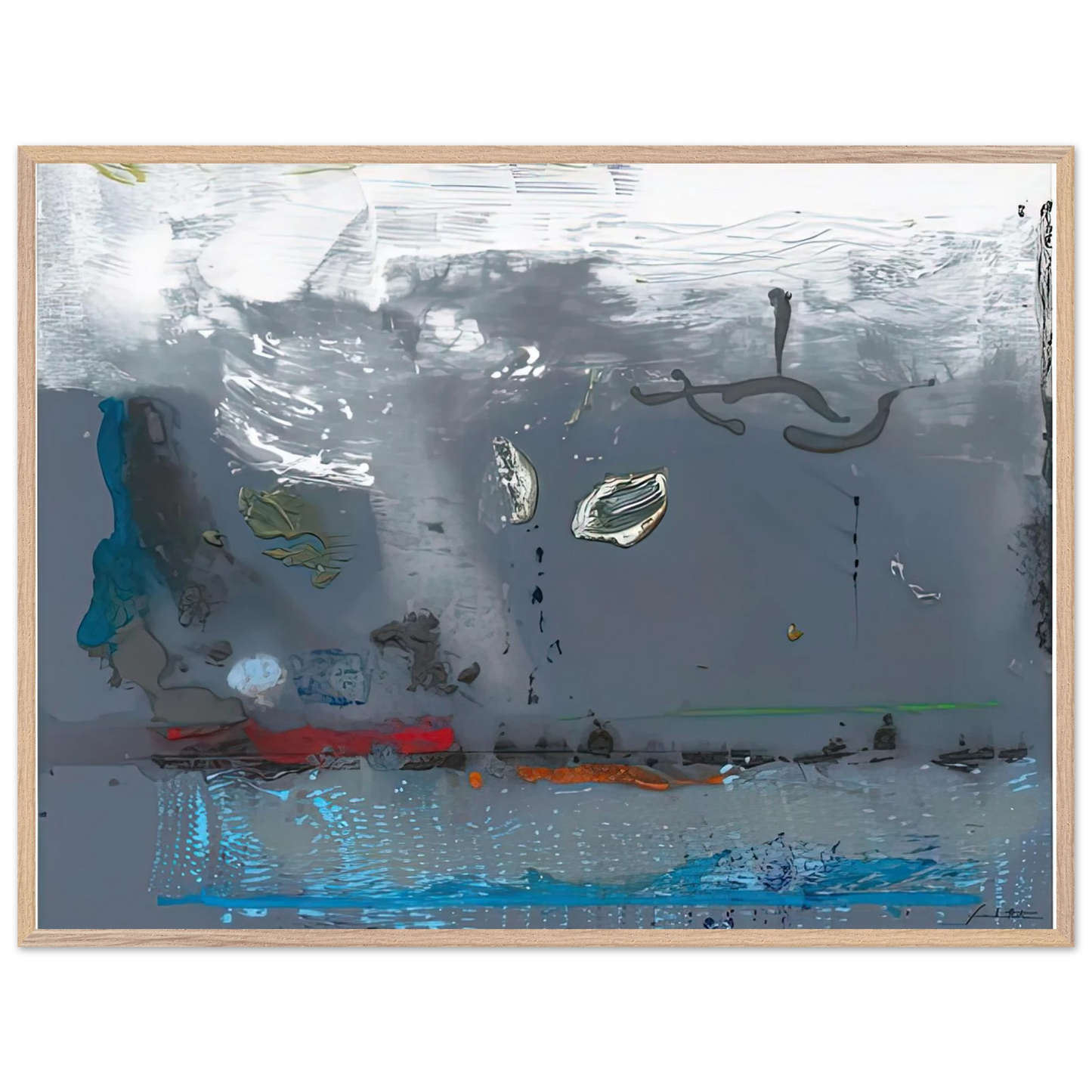 Helen Frankenthaler - Vespers, 1992- Wall Art - 60x80 cm / 24x32 inches - Premium Wooden Framed Poster With Fine Art Paper - Black frame