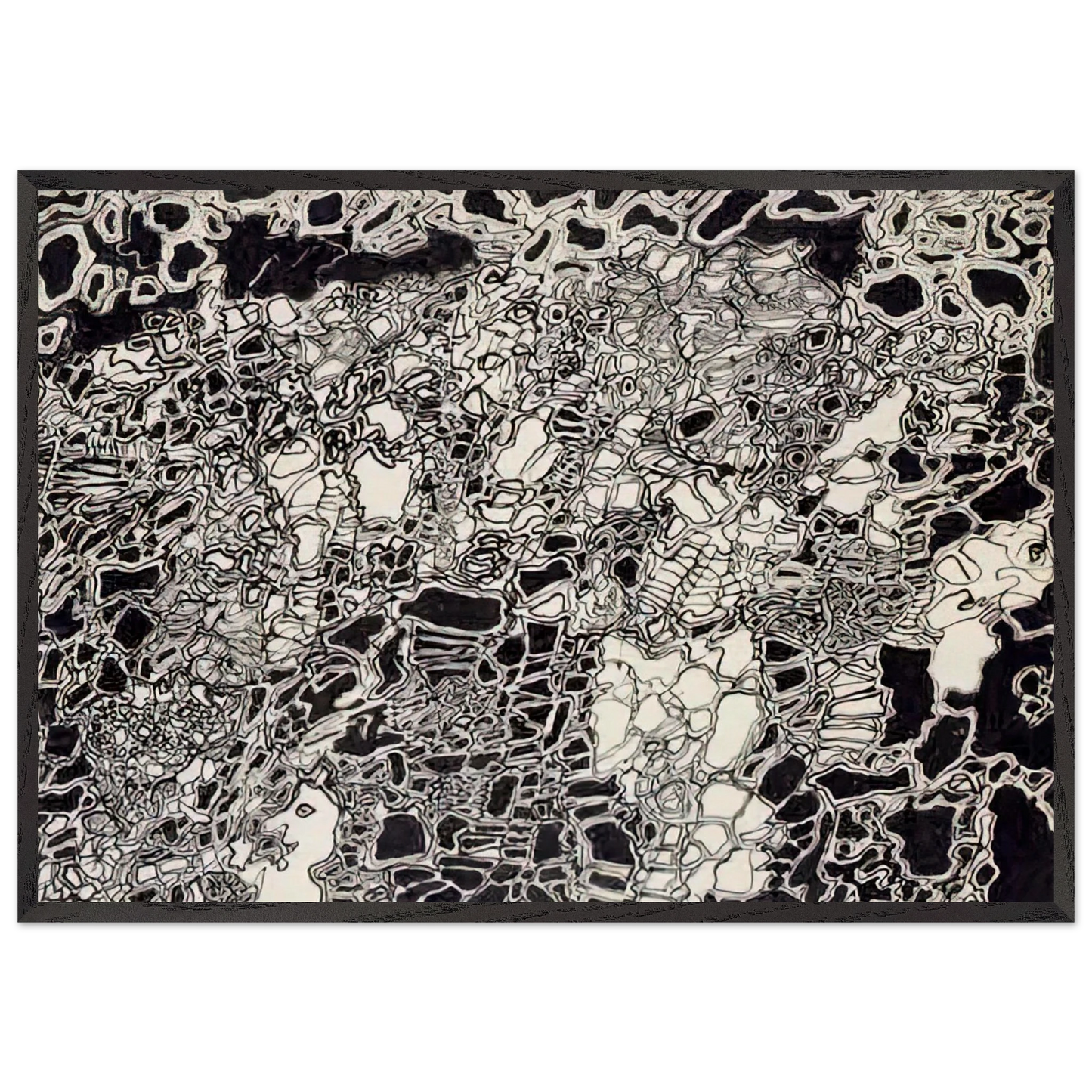 BRIGHT METEOR - Jean Dubuffet Framed Art Print – Black Wooden Frame - Default Title - -Framed Art Print