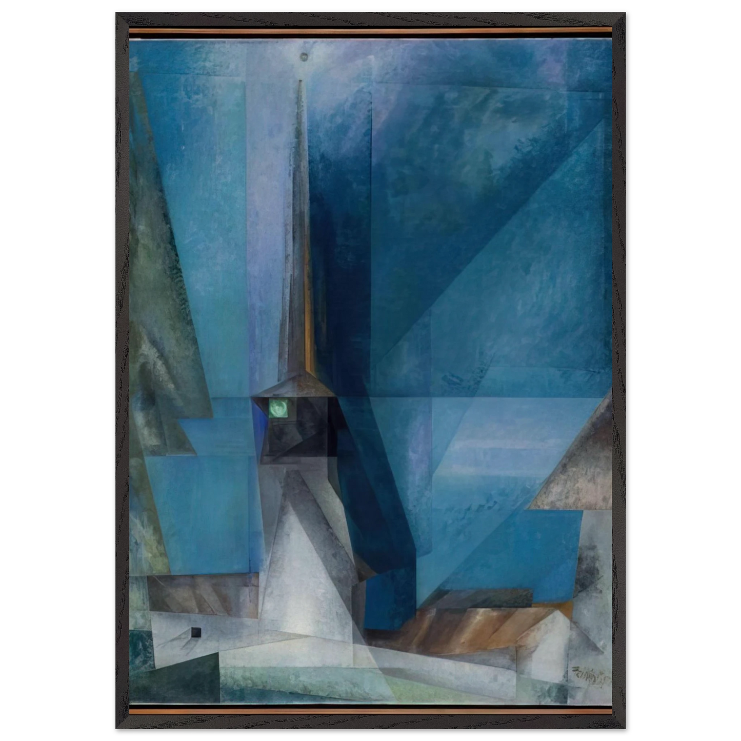 GELMERODA 1936 - Lyonel Feininger 70x100 cm / 28x40 inches Framed Art Print – Black Wooden Frame