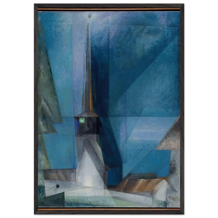 GELMERODA 1936 - Lyonel Feininger 70x100 cm / 28x40 inches Framed Art Print – Black Wooden Frame