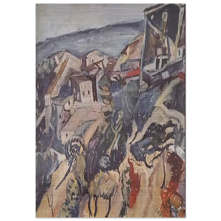 HOUSES BY THE SEA 1918 - Chaim Soutine Brushed Aluminum Print - 70x100 cm / 28x40 inches | Chaim Soutine Aluminum Print | Chaim Soutine Prints