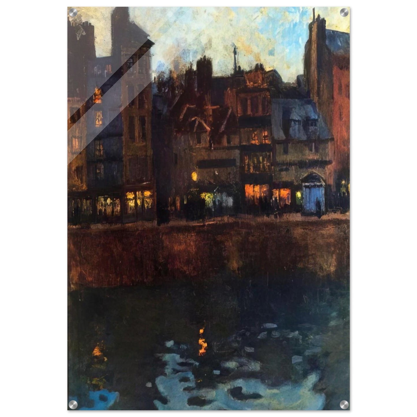 PIER OF LE HAVRE IN THE EVENING 1901 - Raoul Dufy Acrylic Print - 70x100 cm / 28x40″ inches