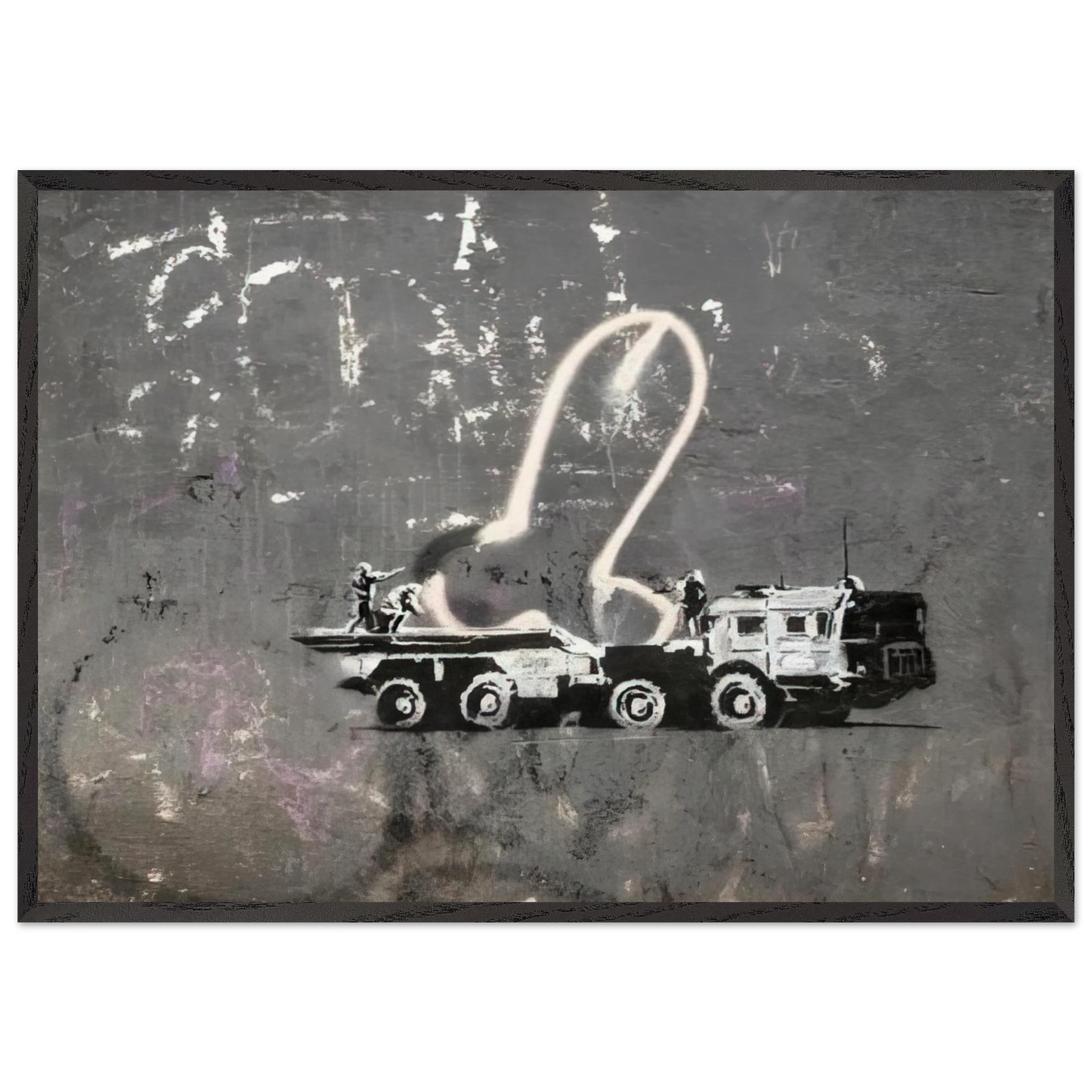 KYIV VELYKA ZHYTOMYRSKA 13 2022 - Banksy Framed Art Print – Black Wooden Frame - Default Title - -Framed Art Print