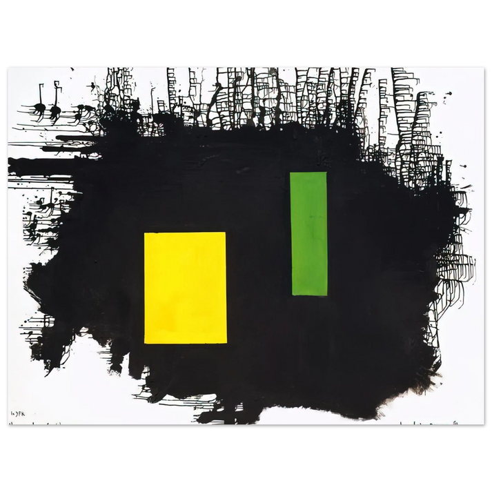 Hans Hofmann - To J.F.K. - A Thousand Roots Did Die With Thee 75x100 cm / 30x40inches Fine Art Poster