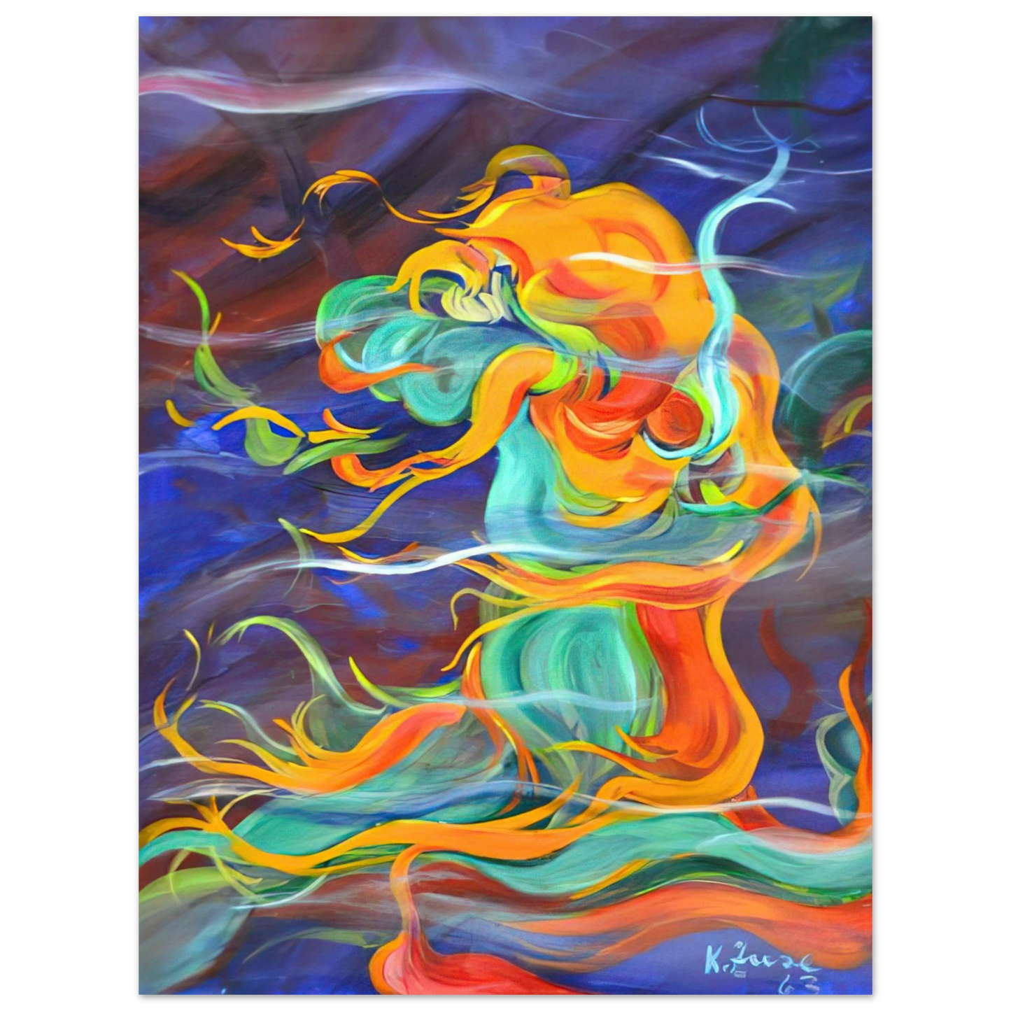 Konrad Zuse - Wind - 1963 Fine Art Poster - Default Title