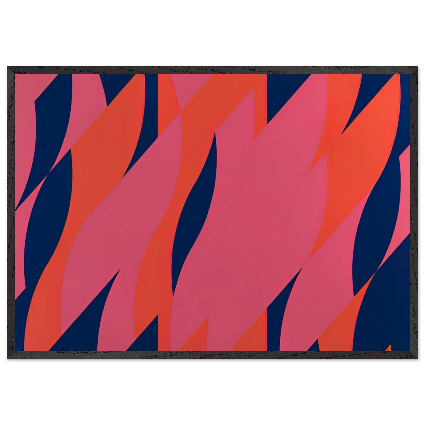 RED WITH RED 1 2007 - Bridget Riley Framed Art Print – Black Wooden Frame - Default Title - -Framed Art Print