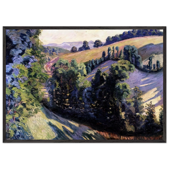 Landscape at Pontgibaud - Armand Guillaumin 70x100 cm / 28x40 inches Framed Art Print – Black Wooden Frame