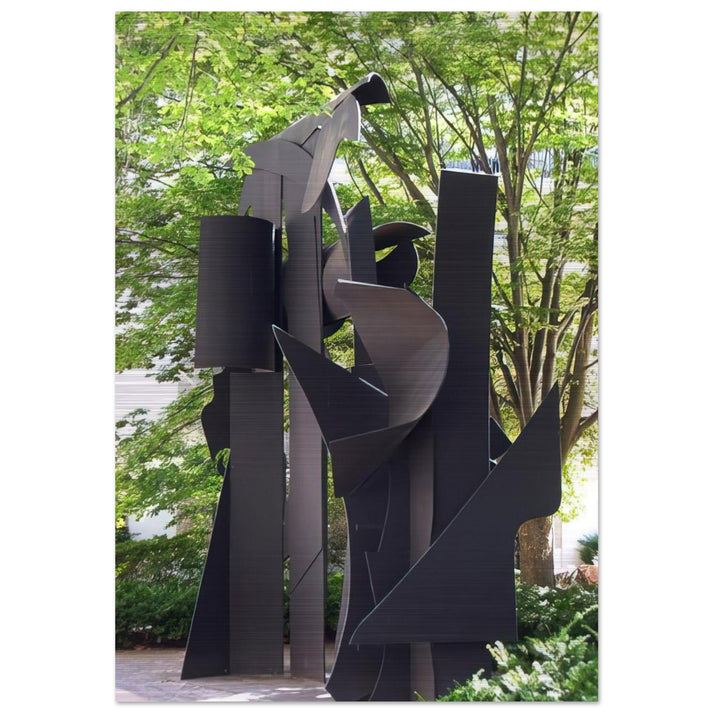 TRANSPARENT HORIZON 1975 - Louise Nevelson Brushed Aluminum Print - 70x100 cm / 28x40 inches | Louise Nevelson Aluminum Print | Louise Nevelson Prints