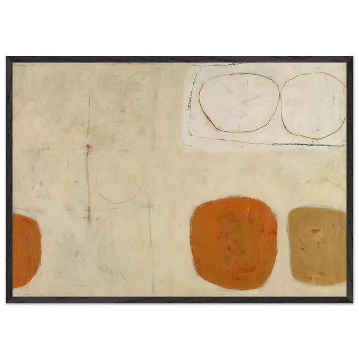 Painting - 1959 - William Scott 70x100 cm / 28x40 inches Framed Art Print – Black Wooden Frame