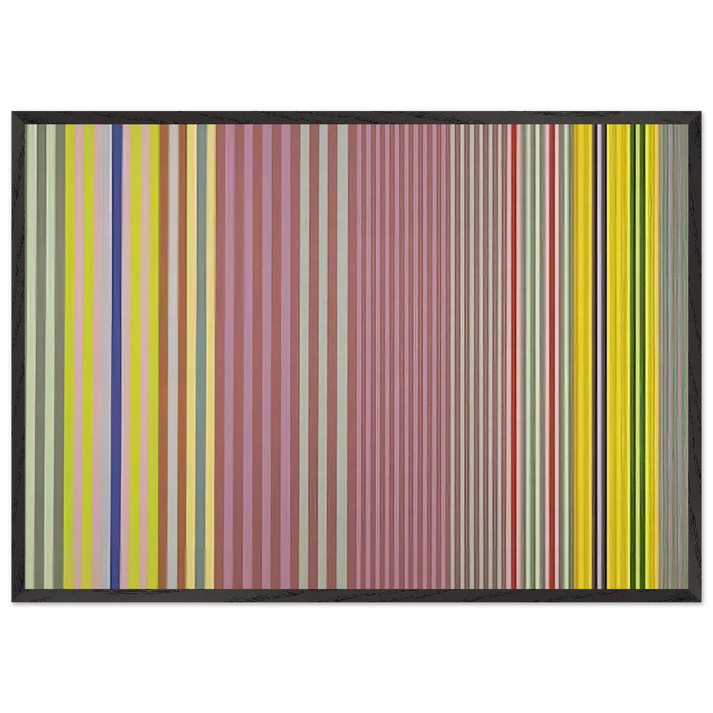 Halifax - 1969 - Gene Davis 70x100 cm / 28x40 inches Framed Art Print – Black Wooden Frame