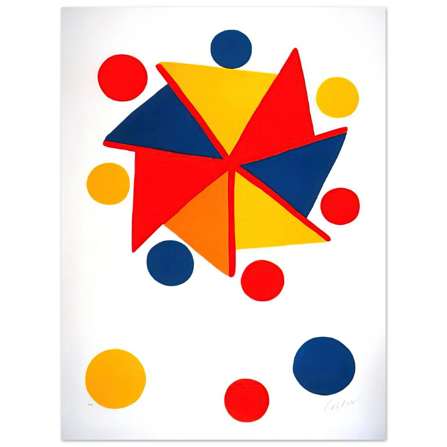 Alexander Calder - UNTITLED 1970 Fine Art Poster - 13x18 cm / 5x7 inches