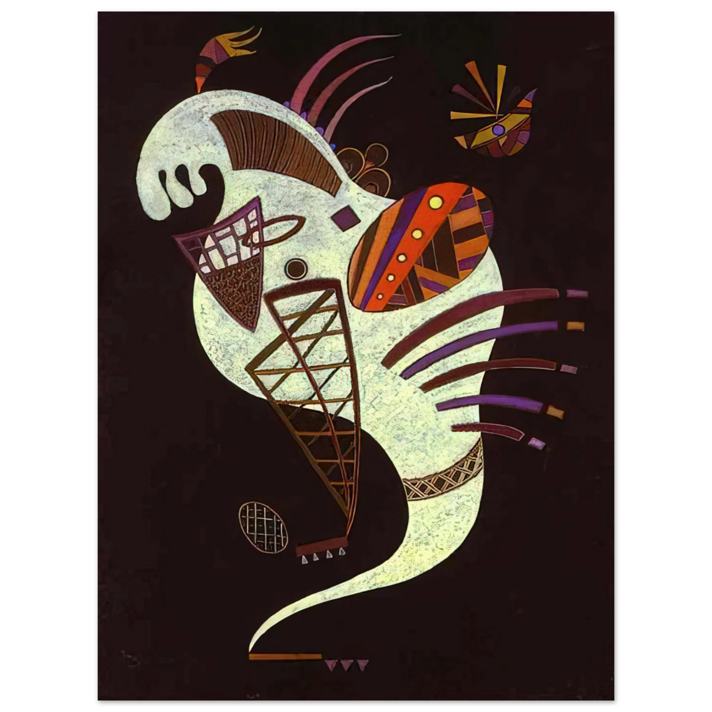 Wassily Kandinsky - WHITE FIGURE 1943 Fine Art Poster - Default Title