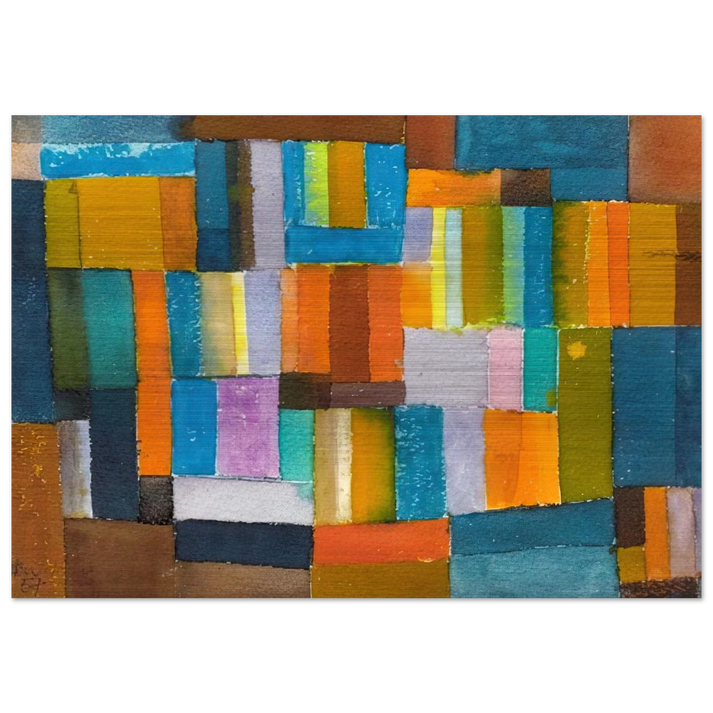 Composition in Orange and Blue-Green - 1957 - Johannes Itten Brushed Aluminum Print - 70x100 cm / 28x40 inches | Johannes Itten Aluminum Print | Johannes Itten Prints