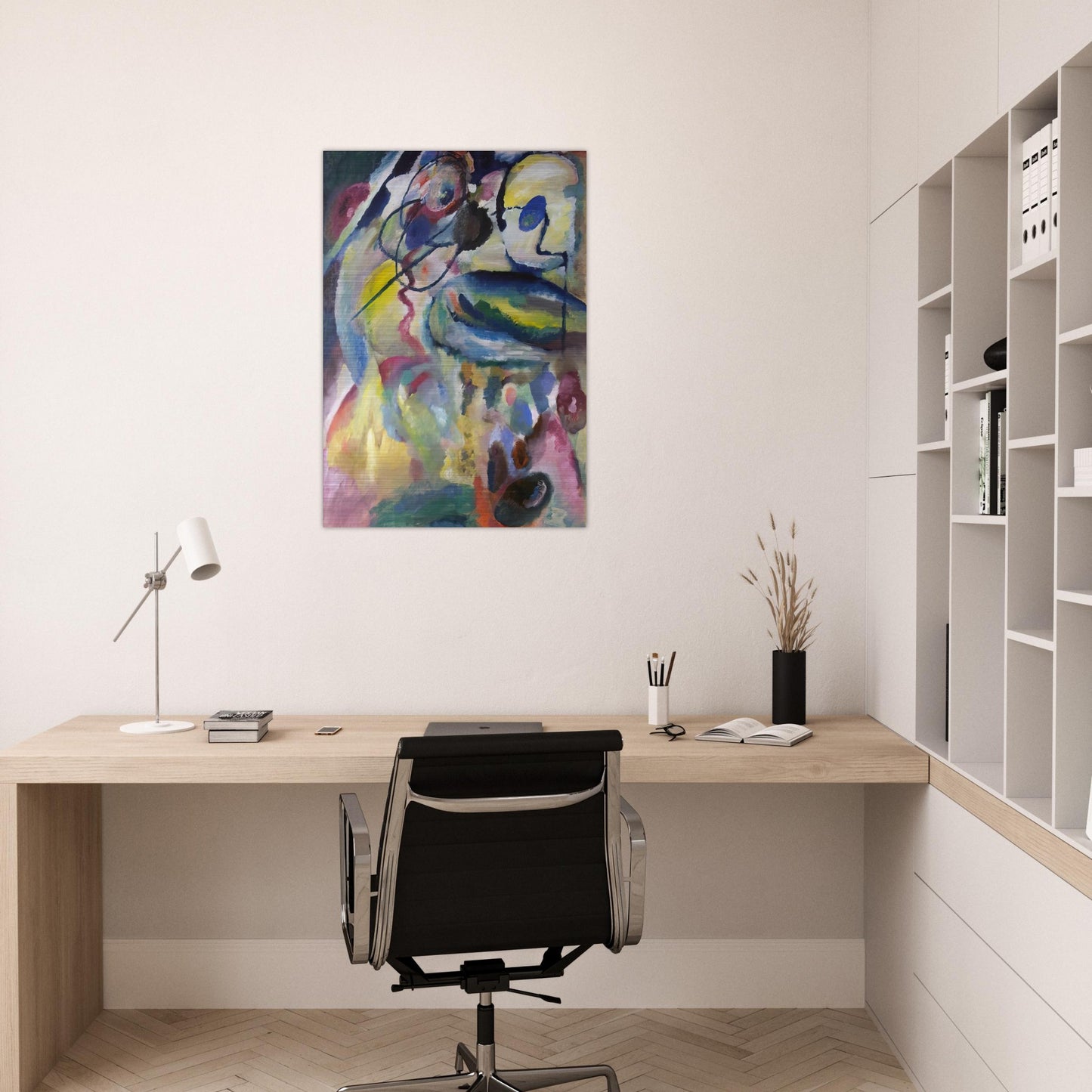 PICTURE WITH A CIRCLE 1911 - Wassily Kandinsky Brushed Aluminum Print - 70x100 cm / 28x40 inches | Wassily Kandinsky Aluminum Print | Wassily Kandinsky Prints