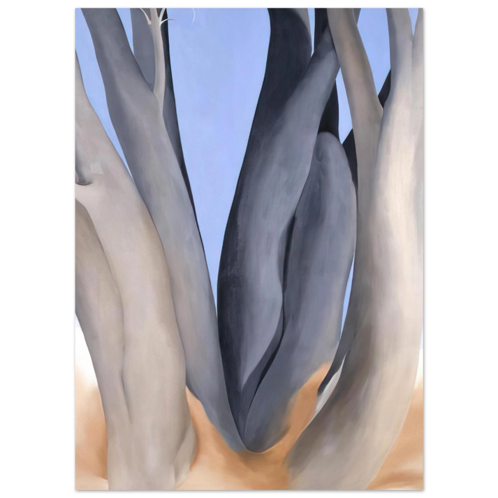 Georgia O'Keeffe - Dark Tree Trunks Fine Art Poster
