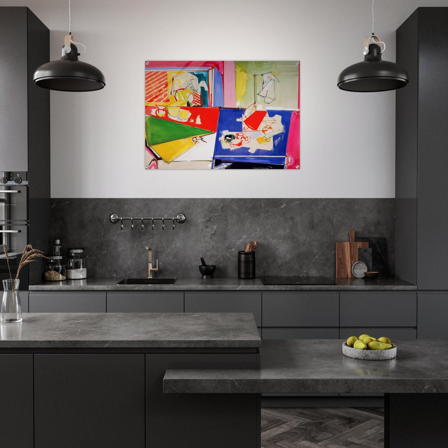 Magenta and Blue - Hans Hofmann Acrylic Print - 70x100 cm / 28x40″ inches