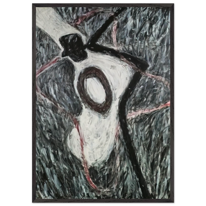 FEBRUARY 1981 - Susan Rothenberg 70x100 cm / 28x40 inches Framed Art Print – Black Wooden Frame