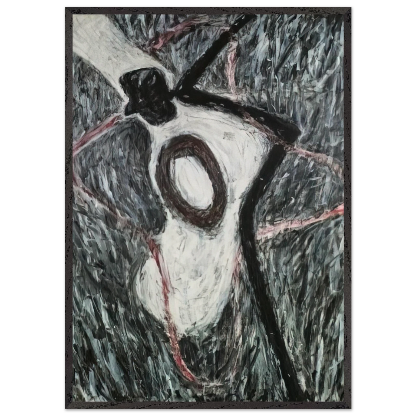 FEBRUARY 1981 - Susan Rothenberg 70x100 cm / 28x40 inches Framed Art Print – Black Wooden Frame