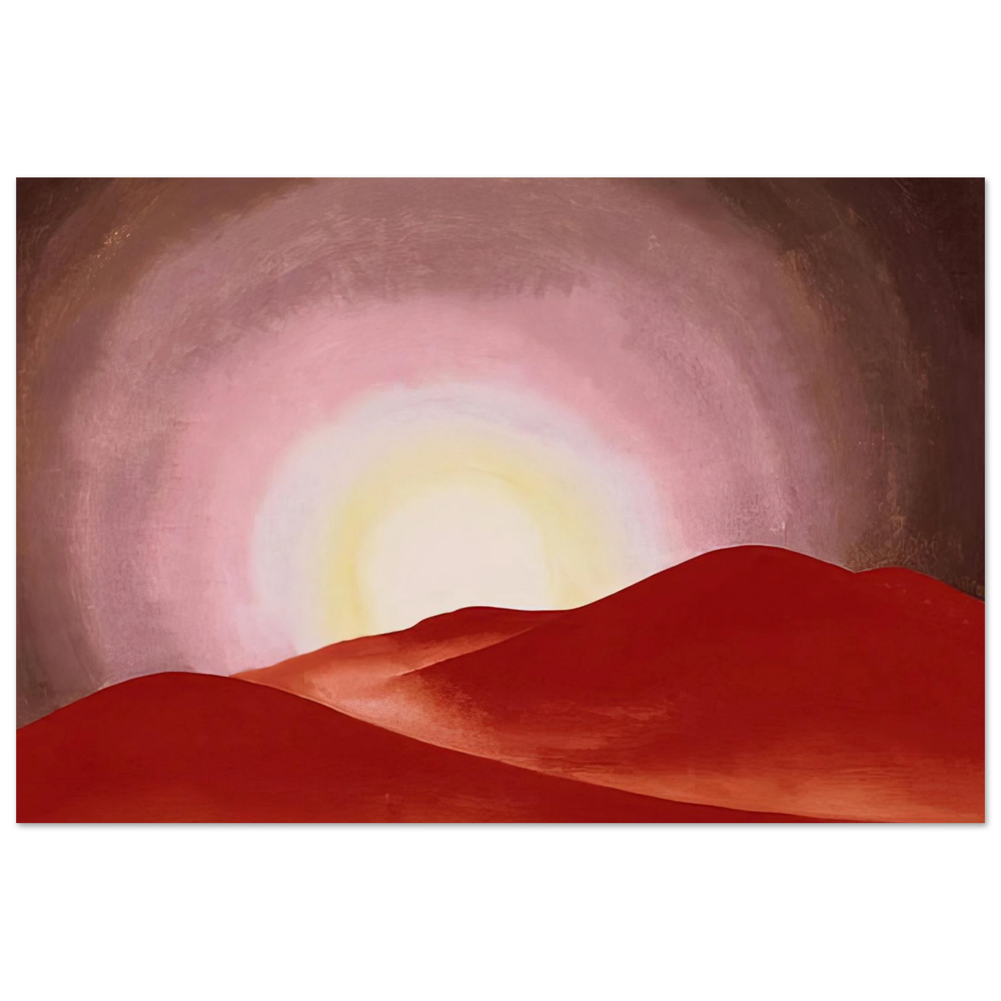 Georgia O'Keeffe - Red Hills, Lake George Fine Art Poster - 75x100 cm / 30x40 inches
