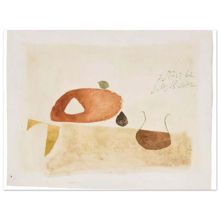 Julius Bissier - Komposition 7. März 62 - 1962 75x100 cm / 30x40inches Fine Art Poster