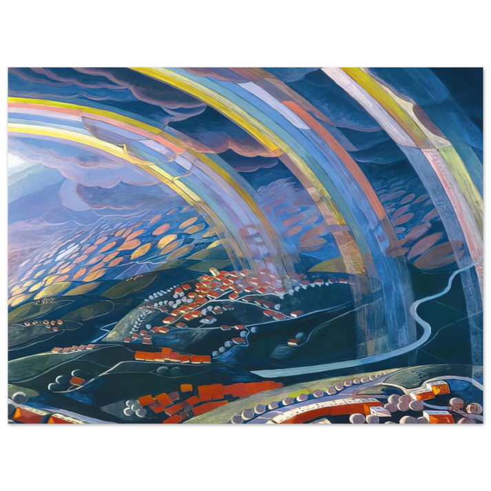 Gerardo Dottori - The Miracle of Light While Flying - 1931 75x100 cm / 30x40inches Fine Art Poster