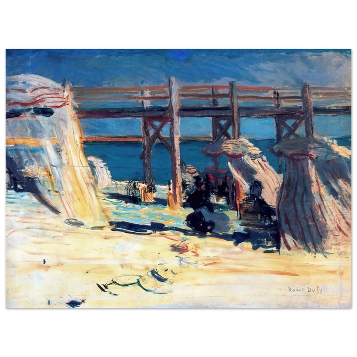 Raoul Dufy - SANDY BEACH OF SAINTE ADRESSE 75x100 cm / 30x40inches Fine Art Poster