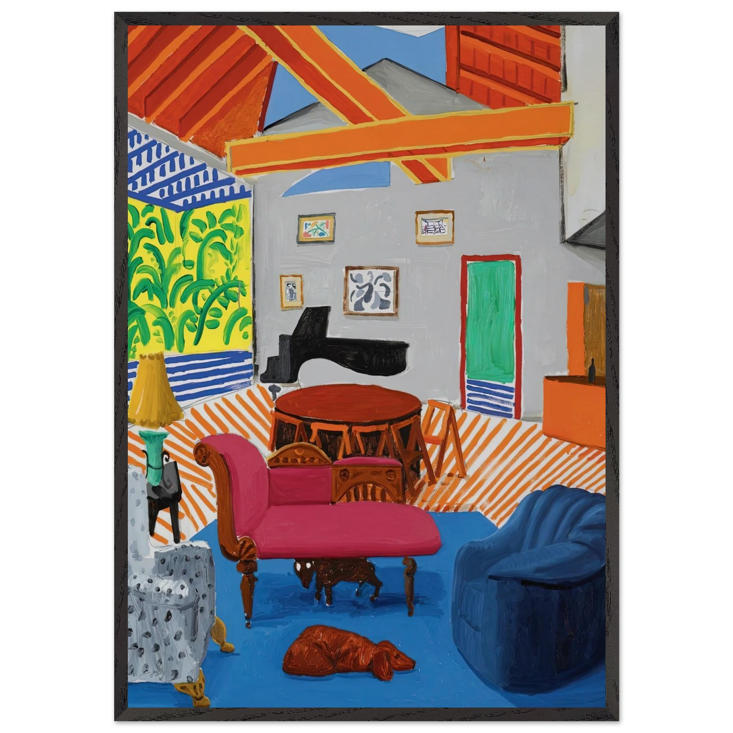 David Hockney N11 - David Hockney 70x100 cm / 28x40 inches Framed Art Print – Black Wooden Frame | David Hockney Art | Artwork by David Hockney