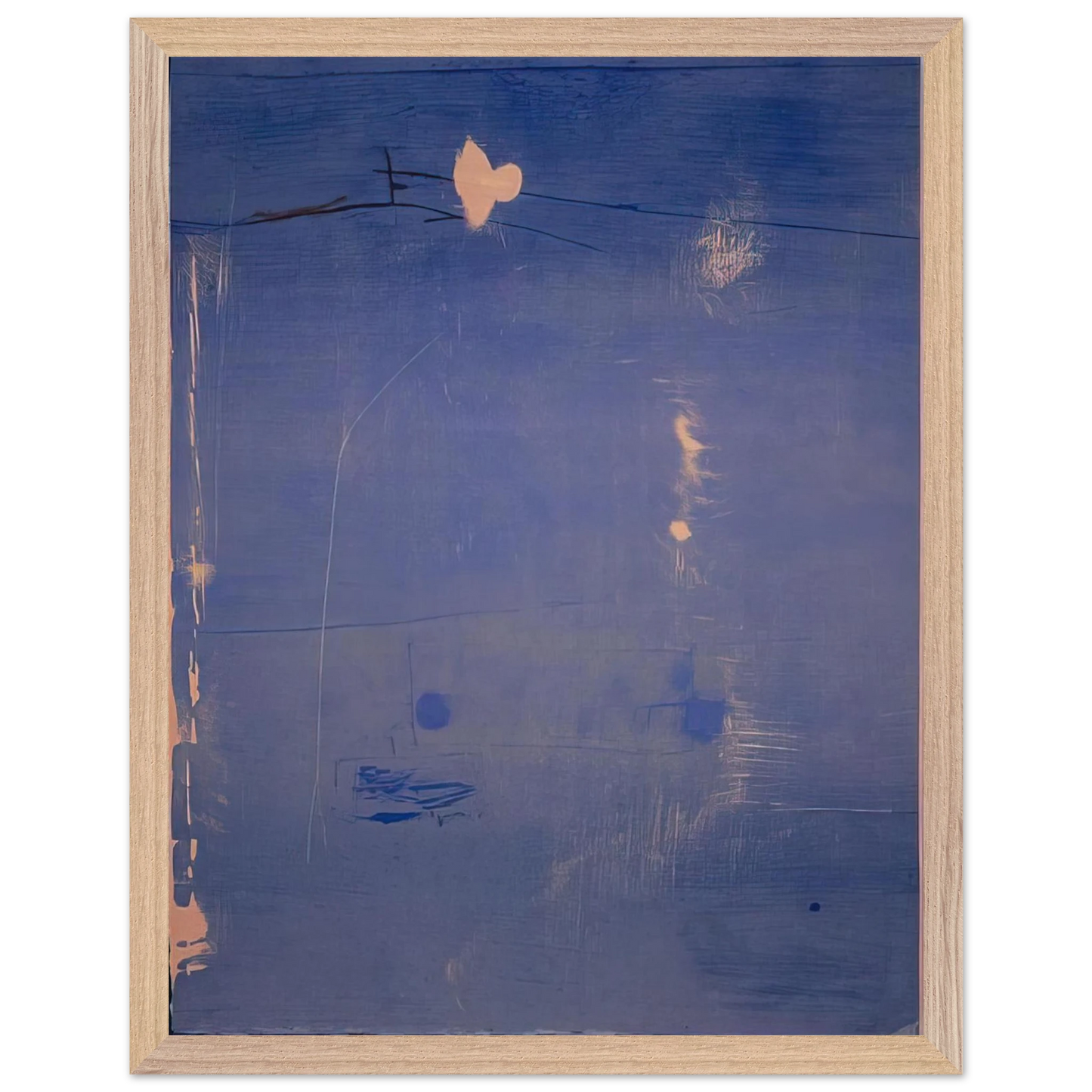 Helen Frankenthaler - Cameo - 1980 Wall art - 15x20 cm / 6x8 inches - Premium Wooden Framed Poster With Fine Art Paper - Black frame