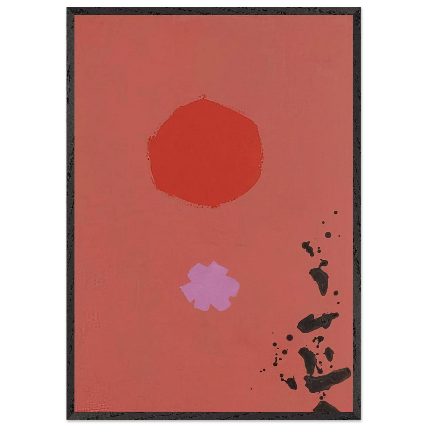 Orange and Lavender No 72 - 1970 - Adolph Gottlieb Framed Art Print – Black Wooden Frame - Default Title - -Framed Art Print