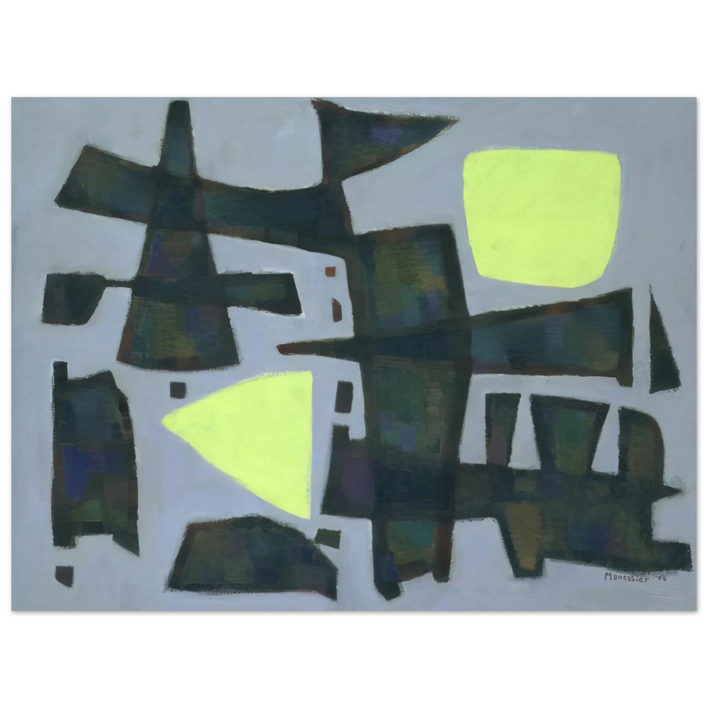 Alfred Manessier - -12° - 1956 Fine Art Poster - Default Title