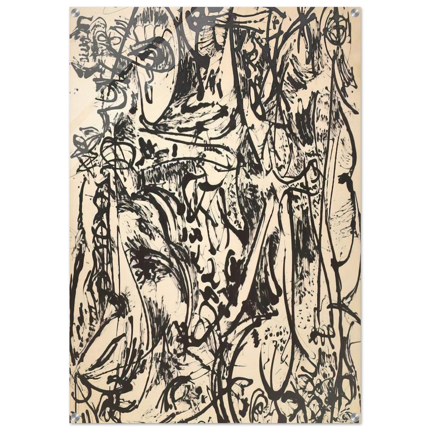 ECHO 1951 - Jackson Pollock Acrylic Print - 70x100 cm / 28x40″ inches