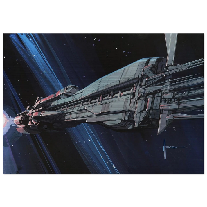 Syd Mead - Syd Mead Brushed Aluminum Print - 70x100 cm / 28x40 inches | Syd Mead Aluminum Print | Syd Mead Prints