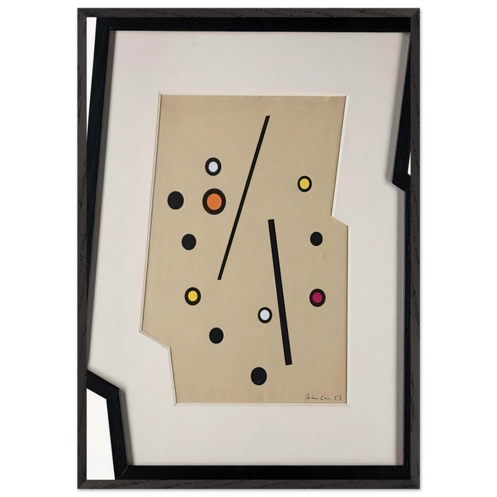 Forme Madi - 1958 - Carmelo Arden Quin 70x100 cm / 28x40 inches Framed Art Print – Black Wooden Frame