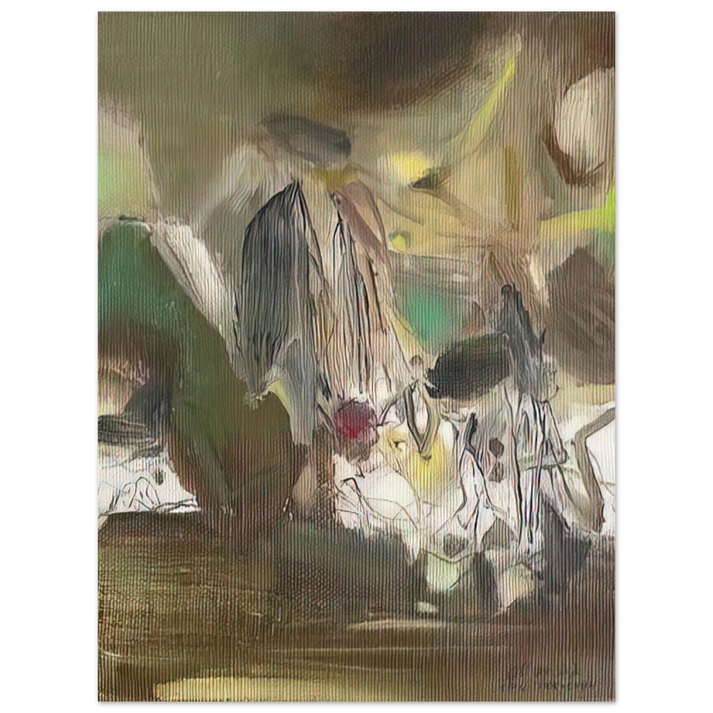 Chu teh Chun - COMPOSITION 1977 75x100 cm / 30x40inches Fine Art Poster