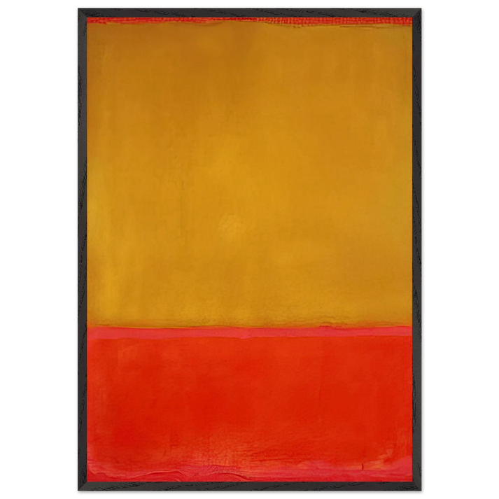 Ochre and Red on Red - 1954 - Mark Rothko 70x100 cm / 28x40 inches Framed Art Print – Black Wooden Frame
