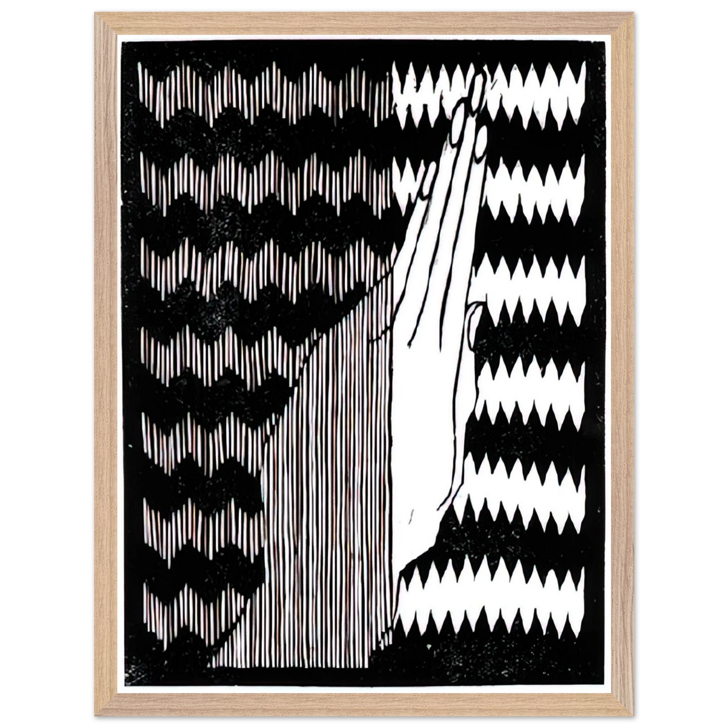 MC Escher - ESCHER (6) Wall Art - 60x80 cm / 24x32 inches - Premium Wooden Framed Poster With Fine Art Paper-canvas - Wood frame