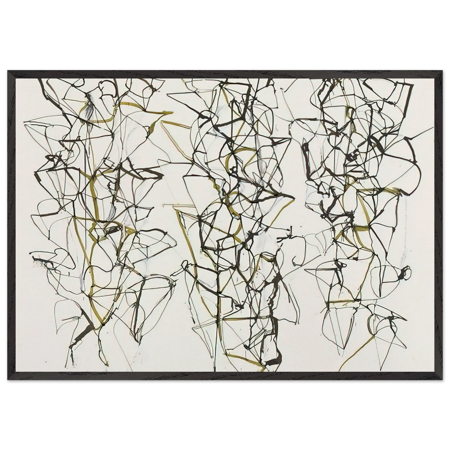 Untitled with Green - 1989 - Brice Marden 70x100 cm / 28x40 inches Framed Art Print – Black Wooden Frame